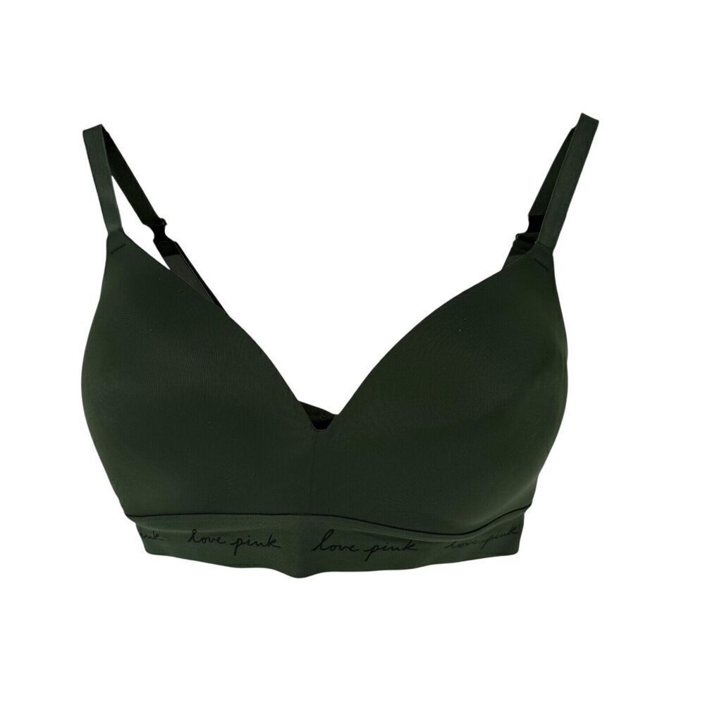 Victorias Secret Bra 34DD Green Wear Everywhere Lightly Lined Wireless Bra PINK